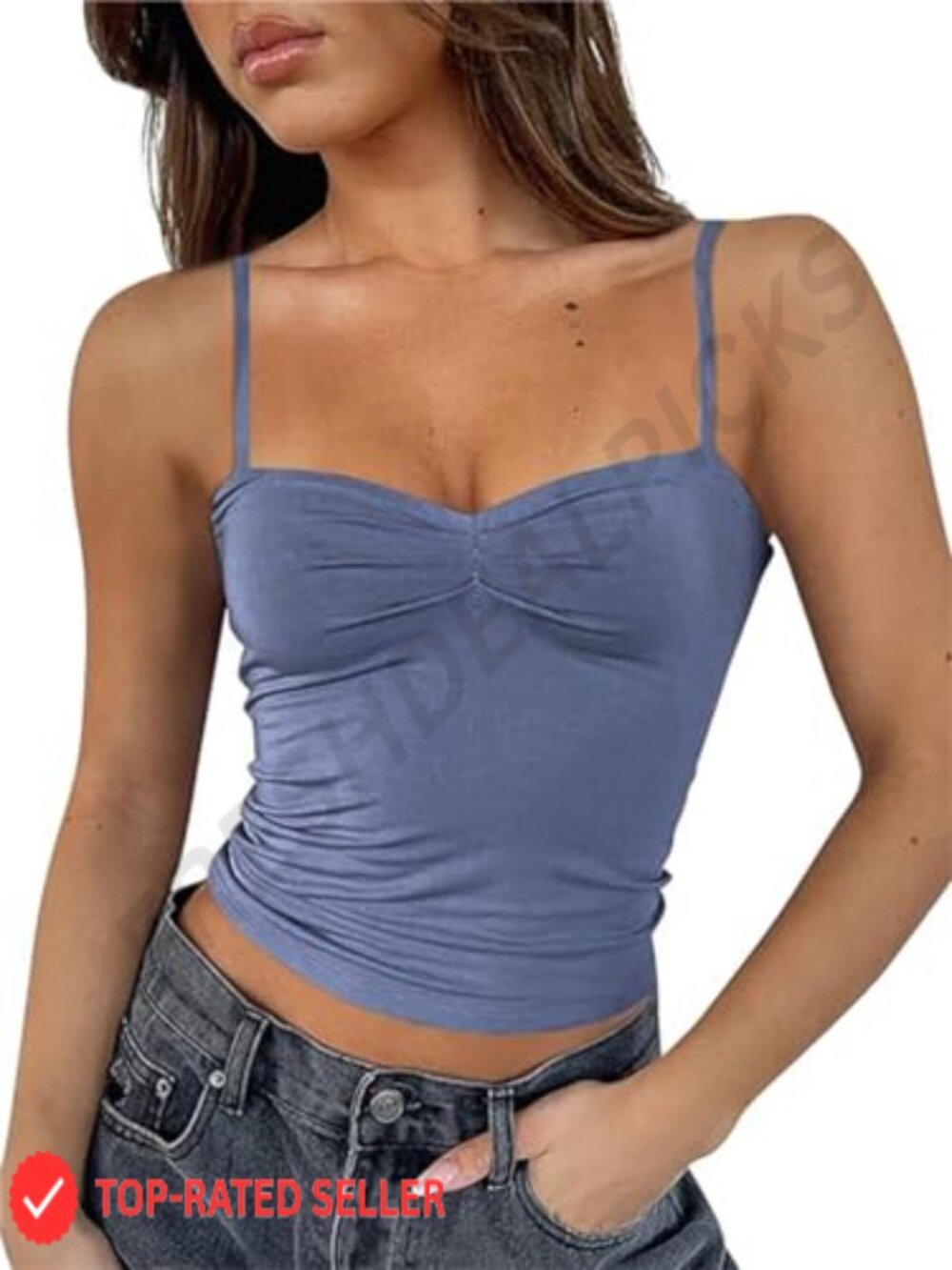 ForeFair Women Y2K Sweetheart Neck Sleeveless Crop Tank Top Backless Spaghetti